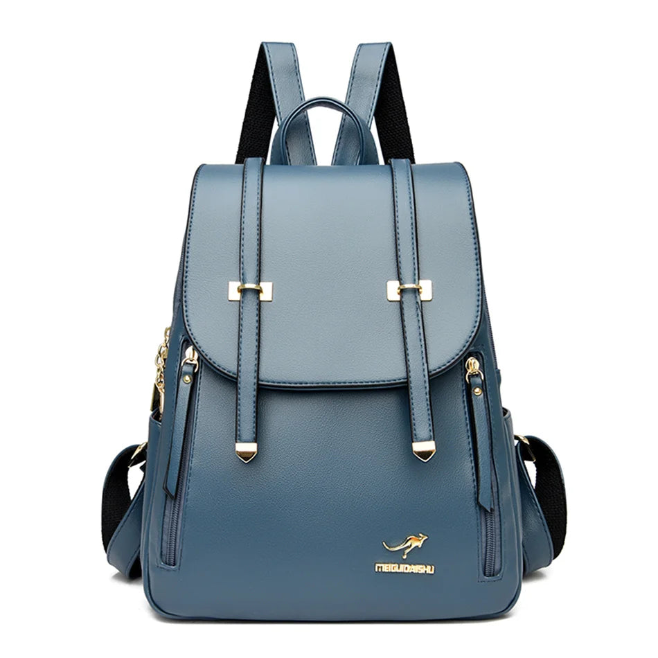 Mochila de Couro Feminina - Philie Luxory