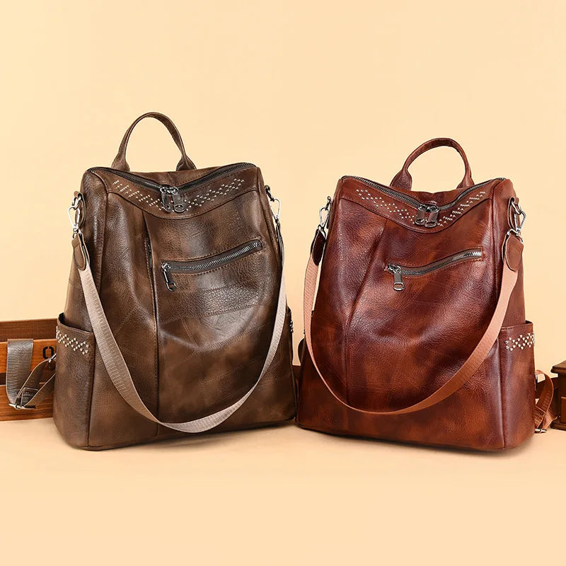 Women’s Leather Backpack – Lovenno Herika