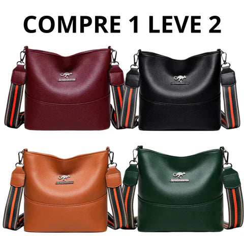 Bolsa de Couro Legítimo Italy (COMPRE 1 LEVE 2)