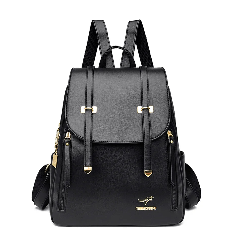 Mochila de Couro Feminina - Philie Luxory