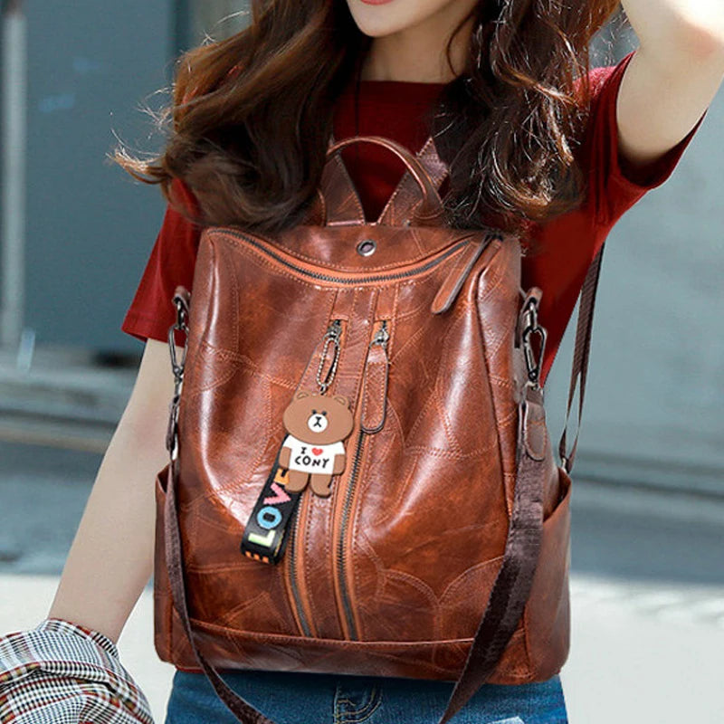 Mochila Feminina de Couro - Philie Loretta
